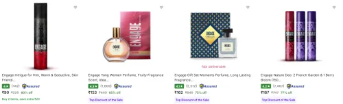 Image of Engage Beauty And Grooming upto 77% Discount | Starting at ₹90