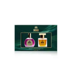Engage Brazilian Maracuja Luxury Perfume Gift Set for Men & Women 25mlx2, Unisex Perfume, Long Lasting Luxury Perfume, P