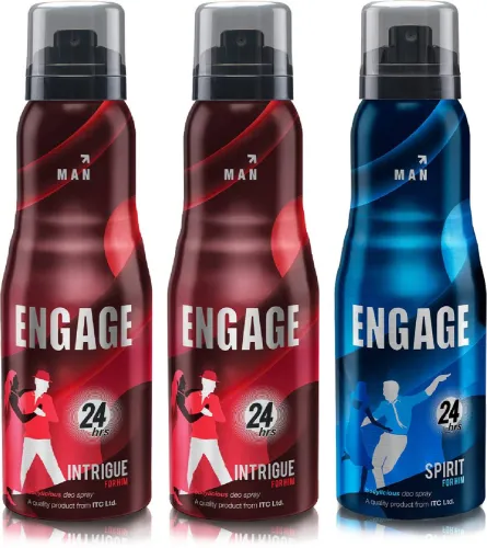 Image of Engage Deo Combo 2 Intrigue for Him 165ml 