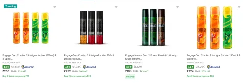 Image of Engage Deodorant Spray at minimum 70% Discount