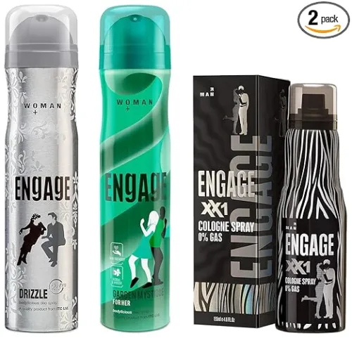 Image of Engage Drizzle Deo (2x150ml) & XX1 Cologne 135ml Combo