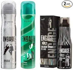 Engage Drizzle Deo (2x150ml) & XX1 Cologne 135ml Combo