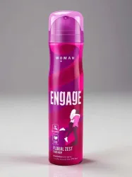 Engage Floral Zest, Citrus and Floral, Skin Friendly Deodorant Spray, 150 ML