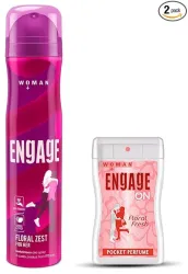 Engage Floral Zest Deo 150ml & On Fresh Pocket Perfume Combo