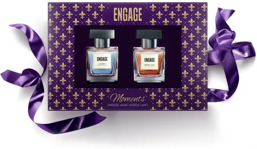 Image of Engage Moments Men Gift Set (X2) Amber Hues+Homme Long Lasting EDP Eau de Parfum
