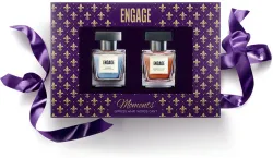 Engage Moments Men Gift Set (X2) Amber Hues+Homme Long Lasting EDP Eau de Parfum
