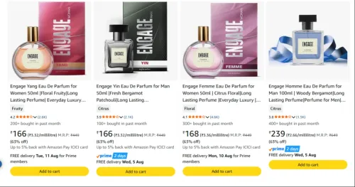 Image of Engage Perfume at minimum 60% Discount