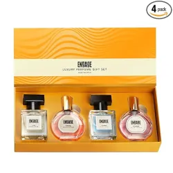 Engage Perfume Gift Set for Men and Women, 100ml, Luxury Long Lasting Eau De Parfum, Travel Size Perfume Combo 25ml x 4,