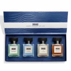 Engage Perfume Gift Set for Men, 80ml, Luxury Long Lasting Eau De Parfum, Travel Size Perfume Combo 20ml x 4, Ideal Gift