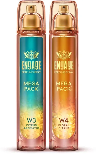 Image of Engage W3 + W4 Perfume Spray Mega Pack Combo for Women 160ml x2 Perfume - 320 ml (For Women)