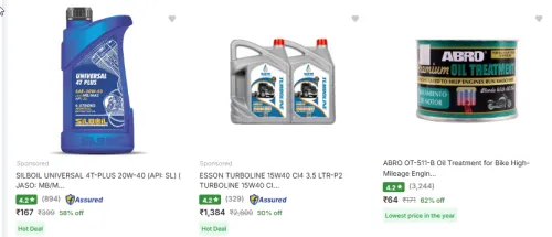 Image of Engine Oil Minimum 50% Discount