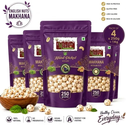 Image of ENGLISH NUTS Classic Makhana Makhana (4 x 250 g)
