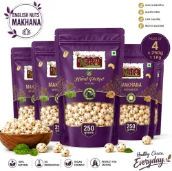 ENGLISH NUTS Classic Makhana Makhana (4 x 250 g)