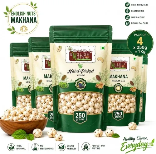 Image of ENGLISH NUTS HANDPICKED MAKHANA 1KG Makhana (4 x 250 g)