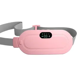ENLIWISH Portable Cordless Heating Pad for Menstrual Cramps Relief, for Stomach, 3-Speed Temperature Adjustment and 4-Speed Massage Modes, Back and Belly Heating Pad for Women Pink Color