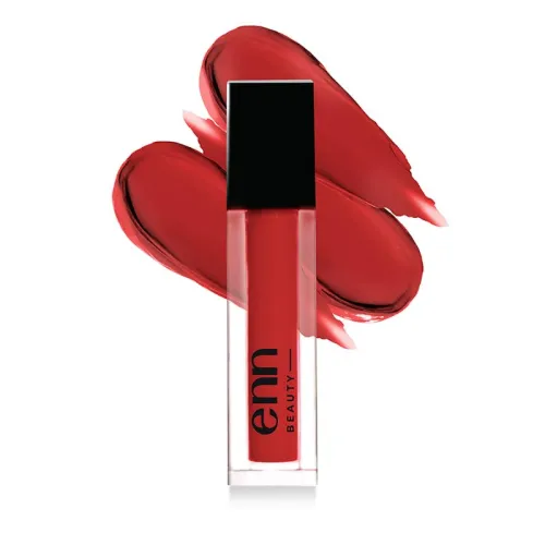 Image of Enn Beauty Semi Matte Red Liquid Lipstick, Long Lasting Waterproof Non Transfer Smudge Proof, Sangria Red - 1.5 ml