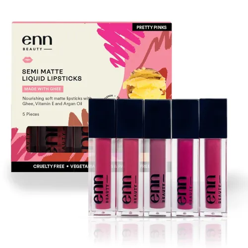 Image of Enn Long Lasting Semi Matte nourishing soft Liquid Lipsticks With 12 Hour Coverage, Transferproof, Highly Pigmented Godn