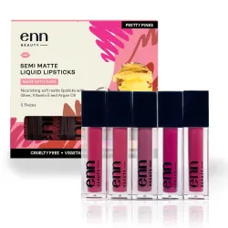 Enn Long Lasting Semi Matte nourishing soft Liquid Lipsticks With 12 Hour Coverage, Transferproof, Highly Pigmented Godn