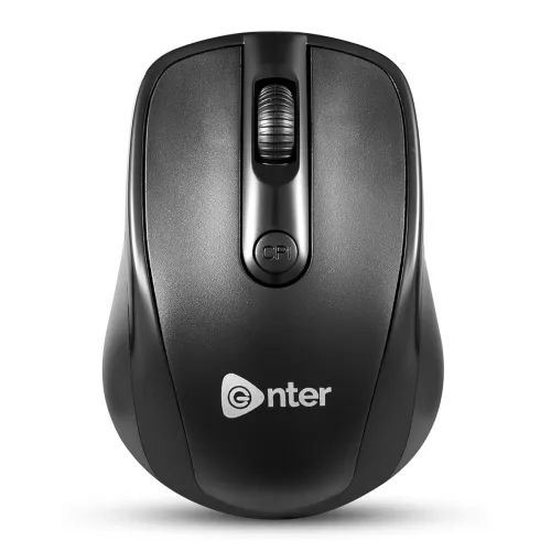 Image of Enter Clickmate Wireless Mouse, 2.4 Ghz with USB Nano Receiver, 1600 Adjustable DPI Optical Tracking, Compatible with PC