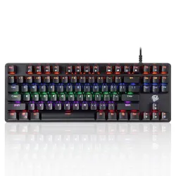 Enter Phoenix Pro Mechanical USB Gaming Keyboard with 26 Anti Ghosting Keys, Rainbow LED Lights (8LED Modes), Windows Lo