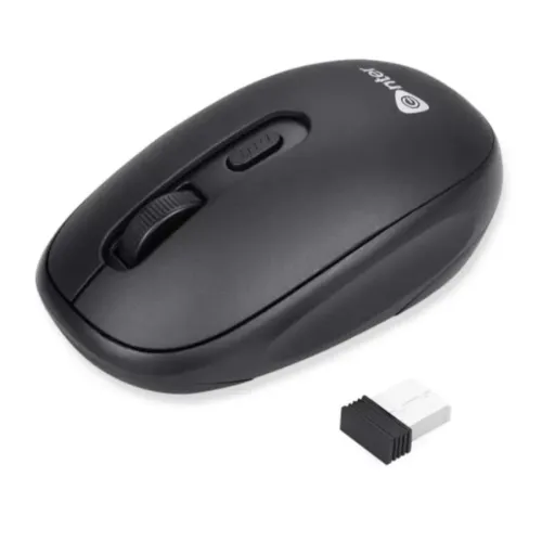 Image of Enter Wireless Voyager Mouse with Silent Buttons, 2.4 GHz with USB Nano Dongle for PC/Mac/Laptop, Auto Power Saving Mode