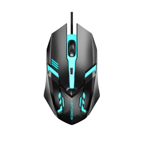 Image of ENTWINO VANTOR 4D Gaming Mouse, RGB Lights, Braided Wire, DPI Button Wired Optical Gaming Mouse (USB 2.0, Black)