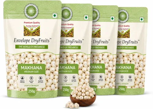 Image of Envelope Dryfruits Plain Fox Nut Makhana Makhana (4 x 250 g)
