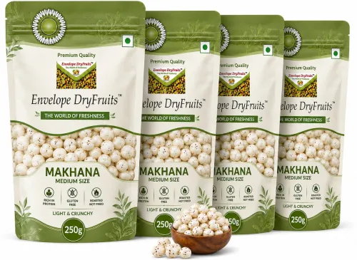 Image of Envelope Dryfruits Plain Makhana Fox Nuts Makhana (4 x 250 g)