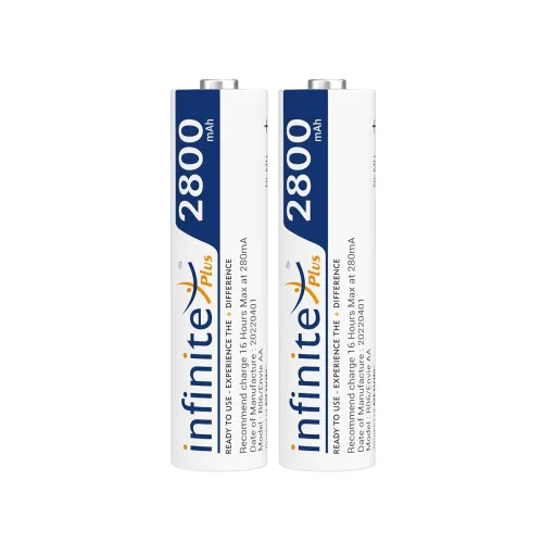 Image of ENVIE® (2800mAh Infinite Plus 2PL) Infinite Plus AA High Capacity 2800mnAh Ni-MH Rechargeable Batteries Ready to Use Bat