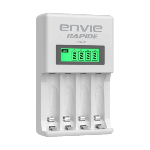 Image of ENVIE ECR 31 Rapide LCD Fast Charger for AA/AAA Batteries