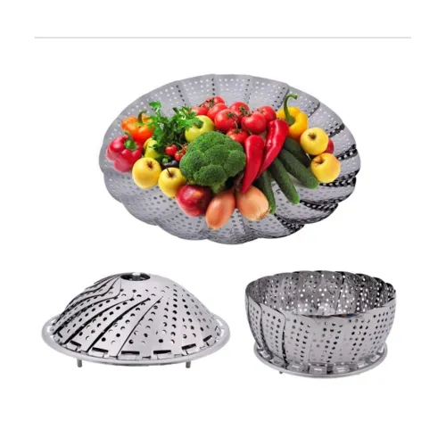 Image of Eopzo Vita Saver for Steam Cooking Vegetable Steamer | Steamer Basket | Steamer for Momos | Folding Expandable to Fit Va
