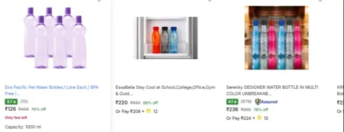 Image of Eos Water Bottles Pack of 6 Minimum 74% Discount 