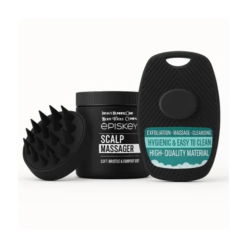Image of Episkey Bath & Scalp Care Combo Scalp Massager Brush+Silicone Body Scrubber Brush