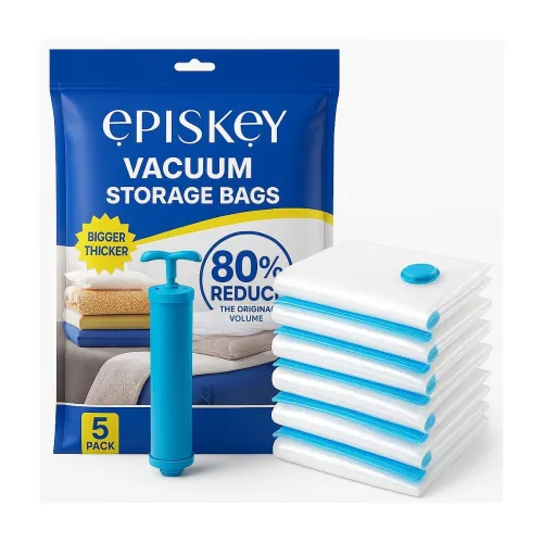 Image of Episkey Vacuum Bags with Hand Pump (5 Pc Set – Medium, Large & Jumbo)