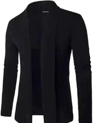 Image of ERAGON FASHION  Men Full Sleeve Black Shrug
