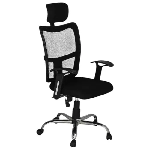 Image of Ergonomic High Back Mesh Office Chair with Adjustable Headrest & Lumbar Support, Executive Computer Desk Chair 