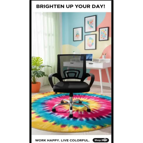 Image of Ergonomics Black Melange Mesh Desk Chair