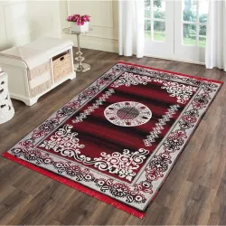 ErraTex Hand Woven Cotton Carpet Multicolor Durable Lightweight Durrie Persian Style Area Rug for Living Room Bedroom Ha