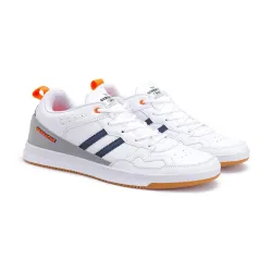 BERSACHE Men Leather Running Non-Marking Lace-Ups Shoes