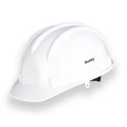 ESAB Buddy Safety Helmet for Head Protection with Ratchet Type Adjustment, ISI Marked with chin strap. Colour- White