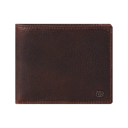 Image of eské Davy Genuine Leather Bifold Wallet Cognac Texas