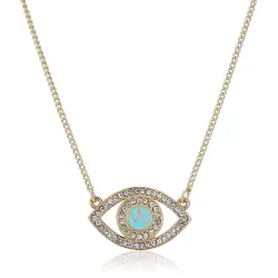 Estele Gold Plated Chain With White Stone