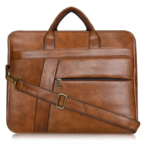 Image of Etailista Faux Leather Laptop Bag Stylish & Durable Design Office Briefcase with Shoulder Strap for Men & Women, Multi-P