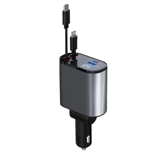 Image of ETH Fast Car Charger – 4-in-1, 120W, 80cm Cables