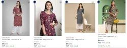 EthnicBasket Womens Kurtas starting at ₹171