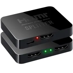 Etzin HDMI Splitter 1 in 2 Out, 4K hdmi Splitter for Dual Monitors Duplicate/Mirror Only