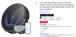 Eufy G50 Hybrid Robot Vacuum with Mop