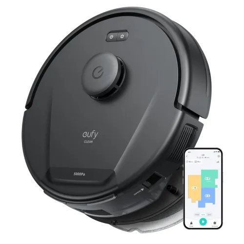 Image of Eufy L60 Hybrid Robot Vacuum Cleaner with Mop, Ultra Strong 5,000 Pa Suction to Remove Hair, Dust, iPath Laser Navigatio