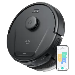 Eufy L60 Hybrid Robot Vacuum Cleaner with Mop, Ultra Strong 5,000 Pa Suction to Remove Hair, Dust, iPath Laser Navigatio
