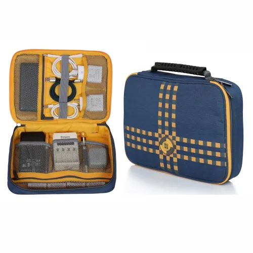 Image of EUME Fixa 1 Compartment Electronic Accessories Wire Organizer Bag, Travel Gadget Storage Case for Earphone, Charger, USB